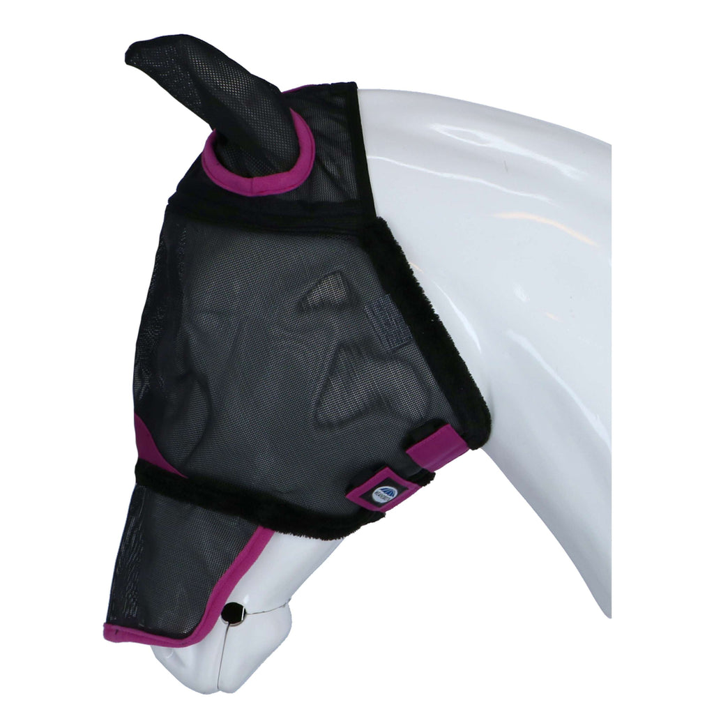 WeatherBeeta Vliegenmasker ComFiTec Deluxe Durable Mesh met Oren en Neus Zwart/Paars