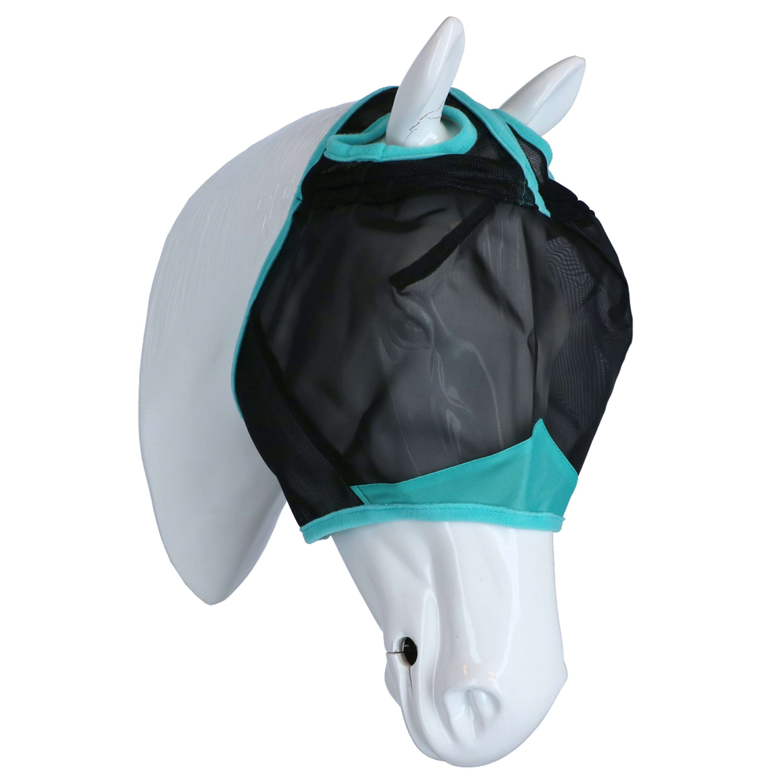 Weatherbeeta Vliegenmasker Comfitec Deluxe Fine Mesh Zwart/Turquoise