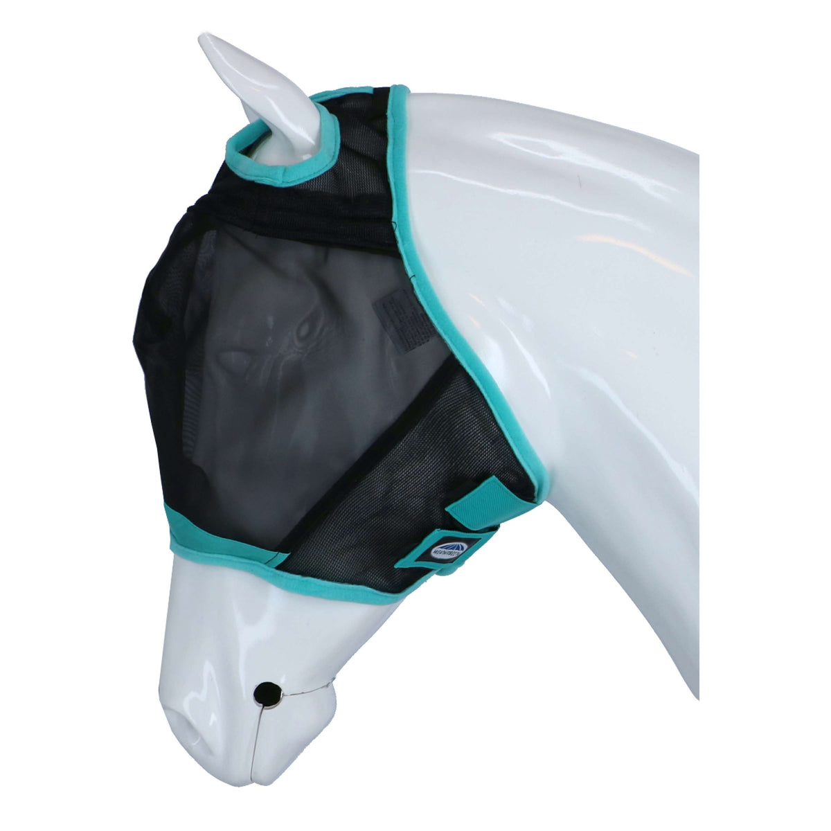 Weatherbeeta Vliegenmasker Comfitec Deluxe Fine Mesh Zwart/Turquoise