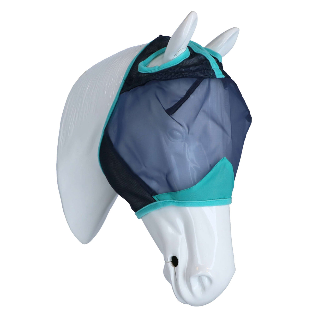 Weatherbeeta Vliegenmasker Comfitec Deluxe Fine Mesh Navy/Turquoise