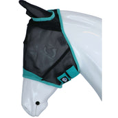 Weatherbeeta Vliegenmasker Comfitec Deluxe Fine Mesh met Oren Zwart/Turquoise