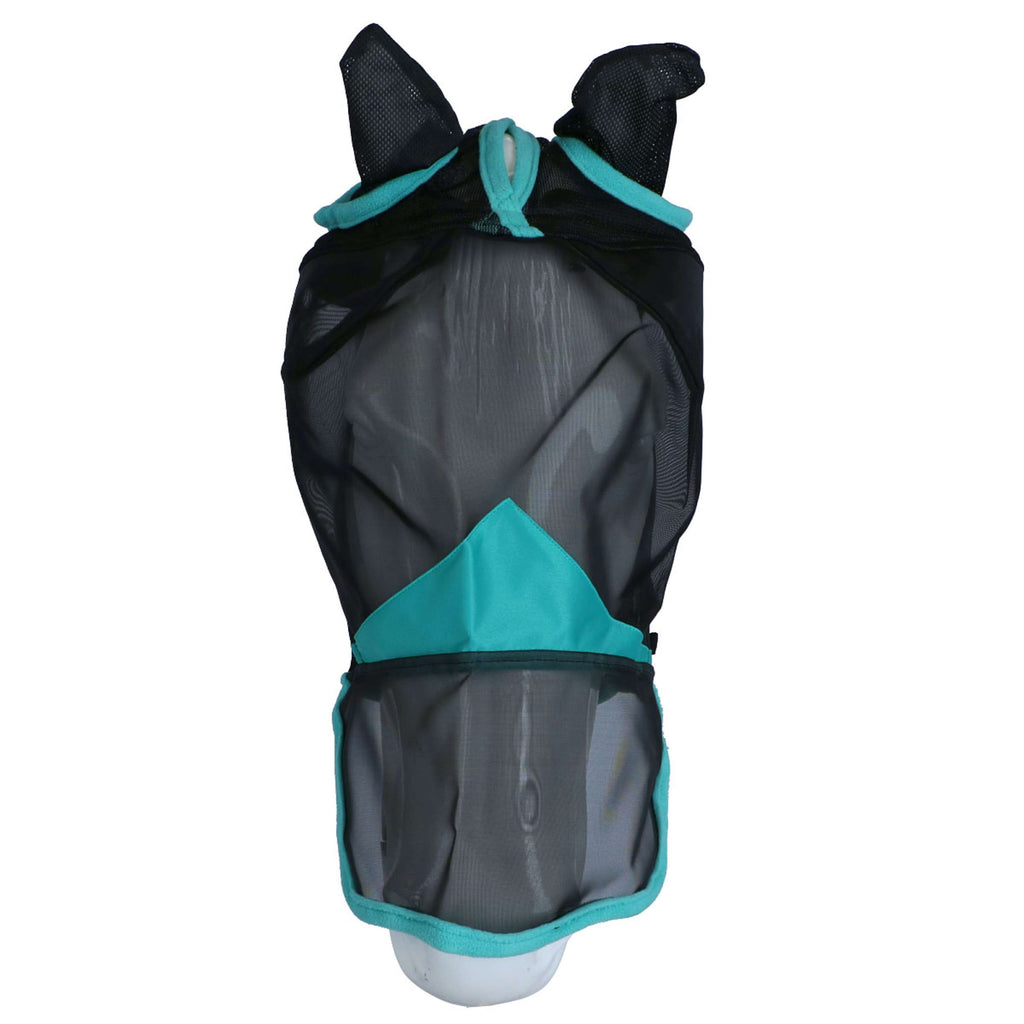 WeatherBeeta Vliegenmasker ComFiTec Deluxe Fine Mesh met Oren en Neus Zwart/Turquoise