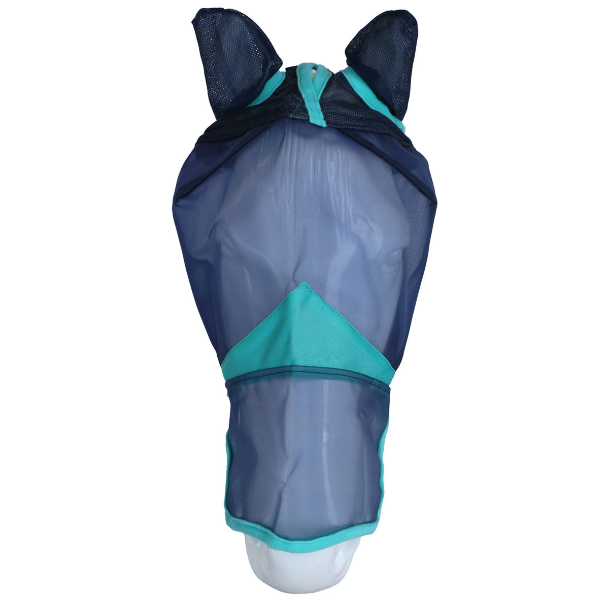 Weatherbeeta Vliegenmasker Comfitec Deluxe Fine Mesh met Oren en Neus Navy/Turquoise