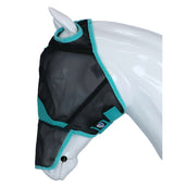 Weatherbeeta Vliegenmasker Comfitec Deluxe Fine Mesh met Neus Zwart/Turquoise