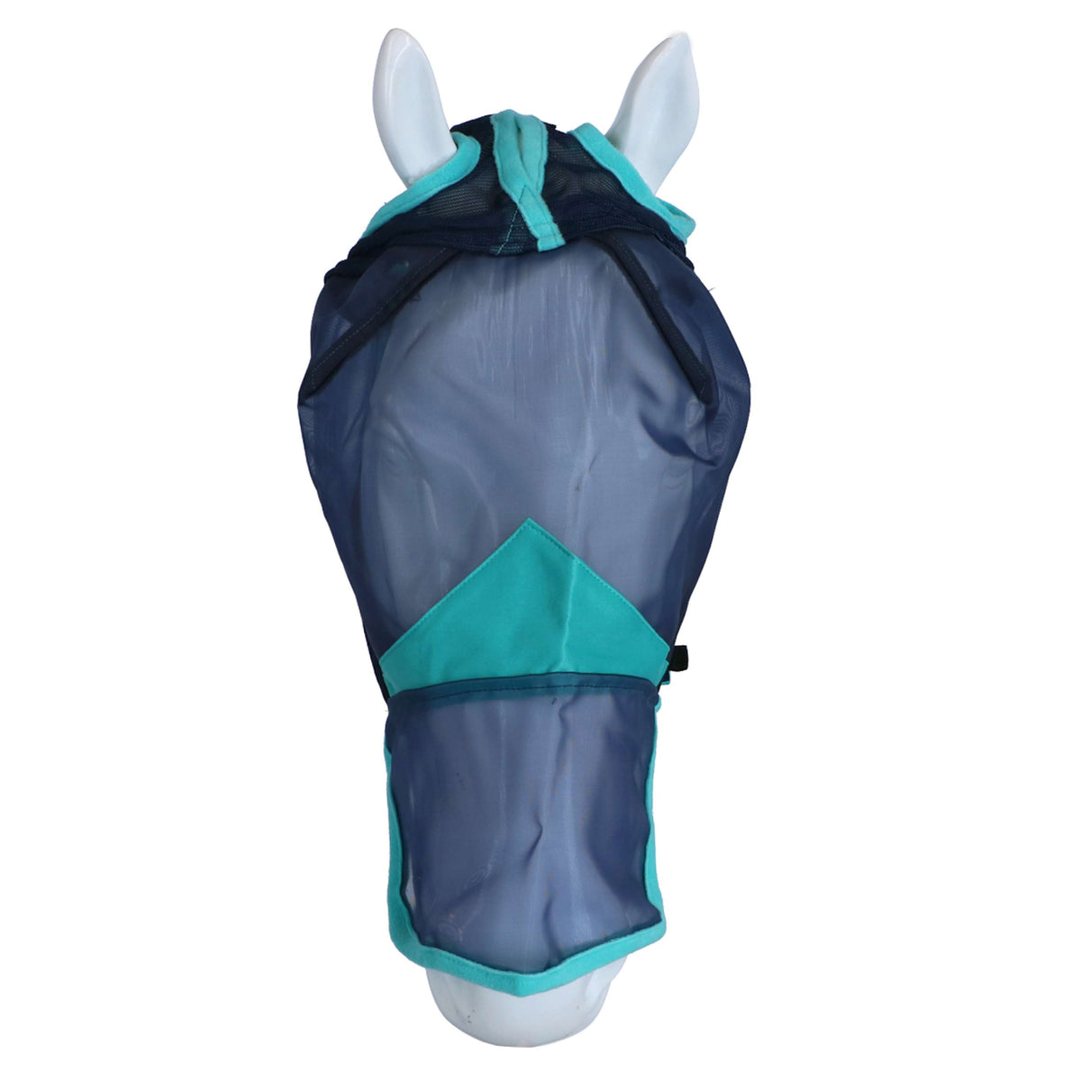 Weatherbeeta Vliegenmasker Comfitec Deluxe Fine Mesh met Neus Navy/Turquoise