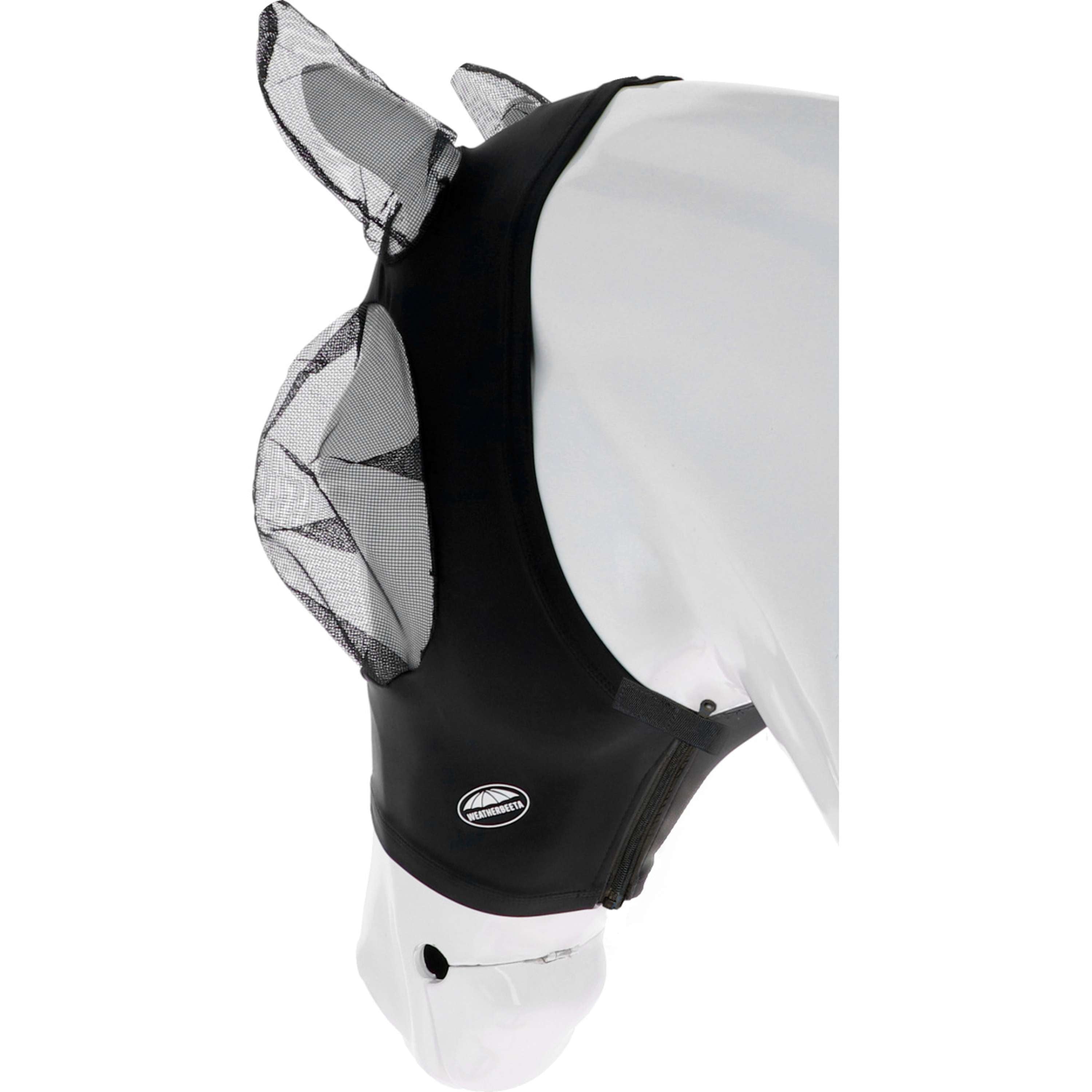WeatherBeeta Vliegenmasker Deluxe Stretch Bug met Oren Zwart
