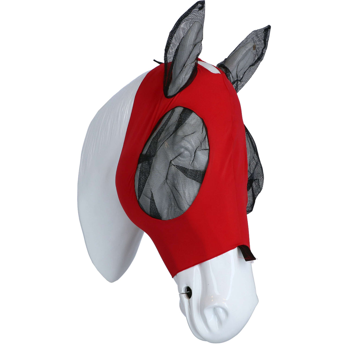 Weatherbeeta Vliegenmasker Deluxe Stretch Bug met Oren Rood/Zwart