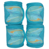 Weatherbeeta Bandages Fleece Swirl Marble 4 Stuks Blauw/Oranje