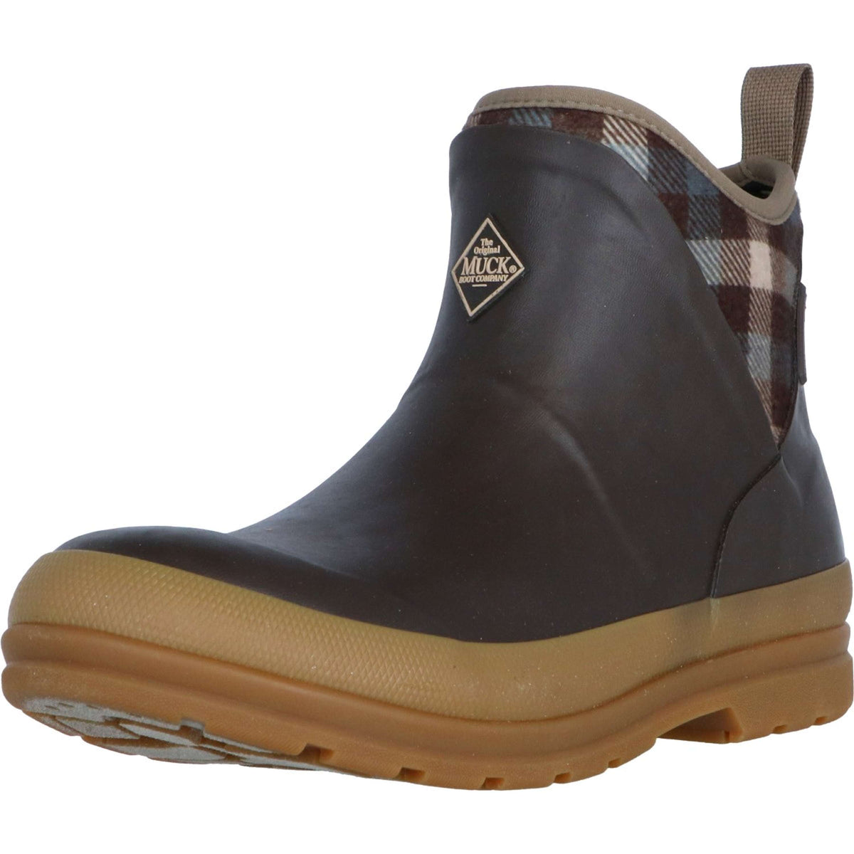 Muck Boot Originals Pull On Ankle Bruin/Plaid