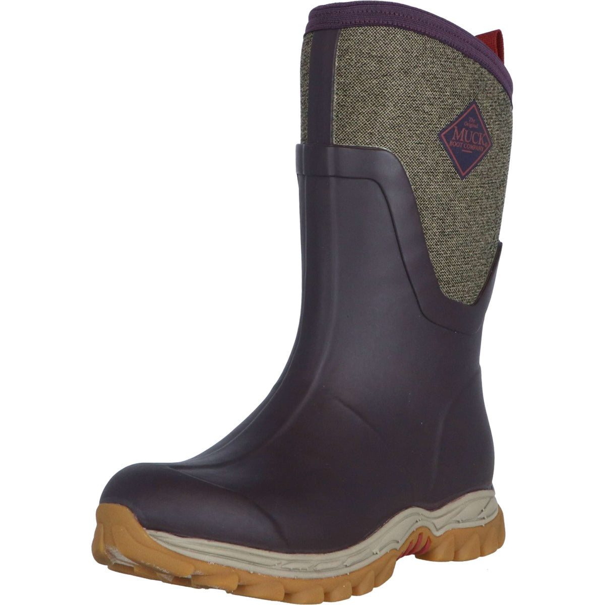 Muck Boot Arctic Sport II Mid Dames Bordeaux/Tweed