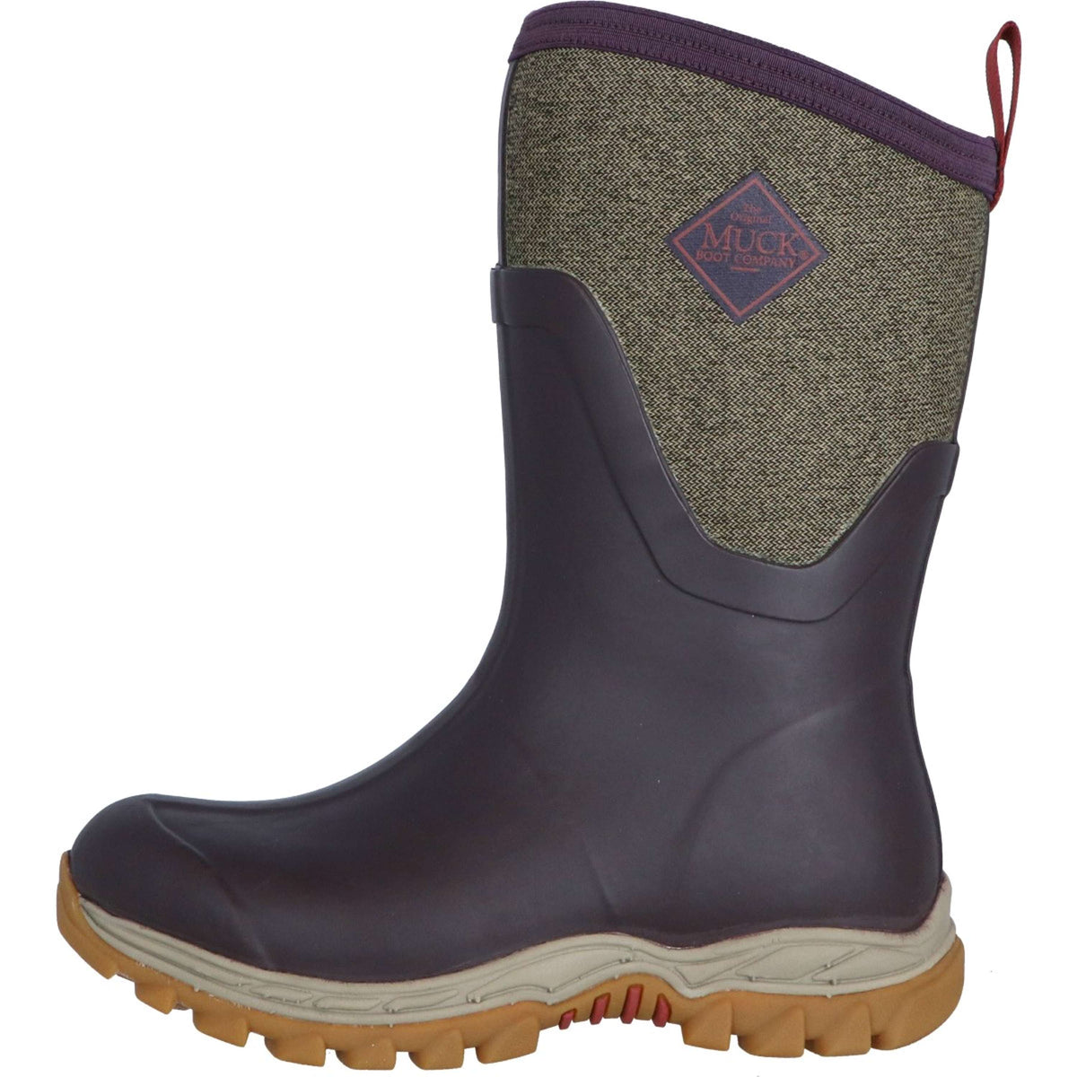 Muck Boot Arctic Sport II Mid Dames Bordeaux/Tweed