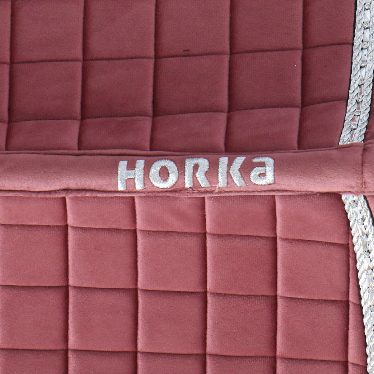 HORKA Zadeldekje Equestrian Pro Velvet Dressuur Rosewood