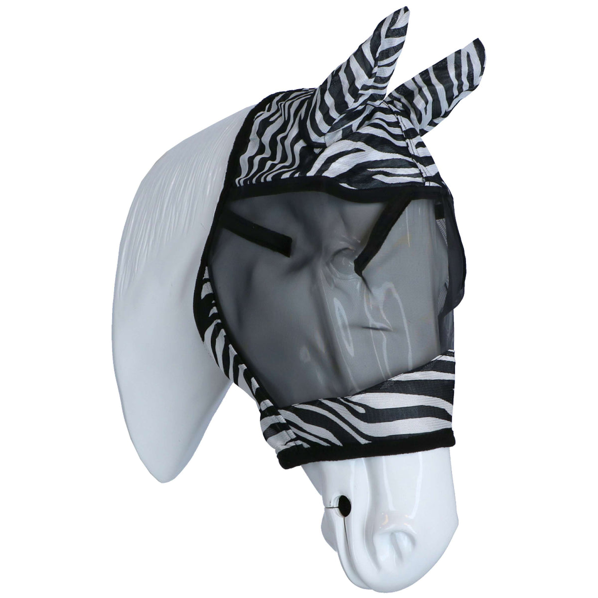 RugBe by Covalliero Vliegenmasker met Oorbedekking Zwart Zebra