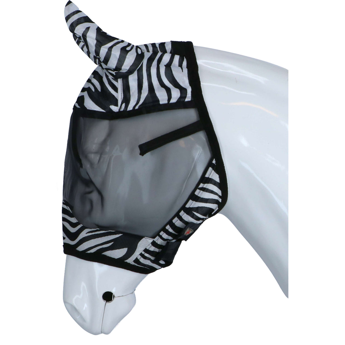 RugBe by Covalliero Vliegenmasker met Oorbedekking Zwart Zebra