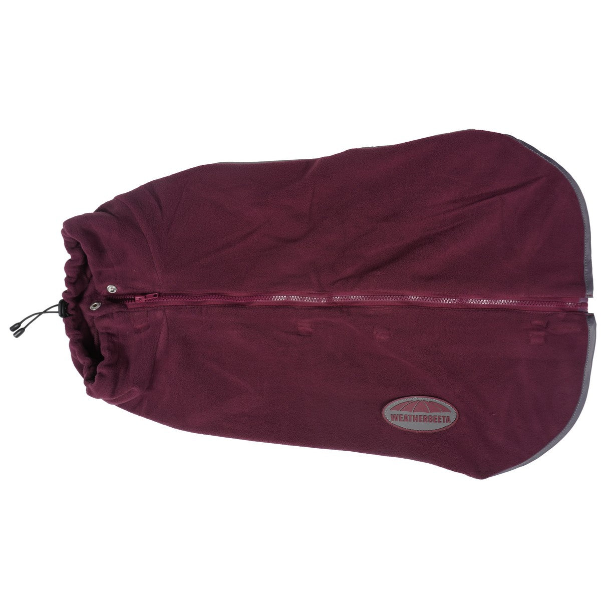 Weatherbeeta Hondenjas Comfitec Fleece Zip Maroon/Grijs