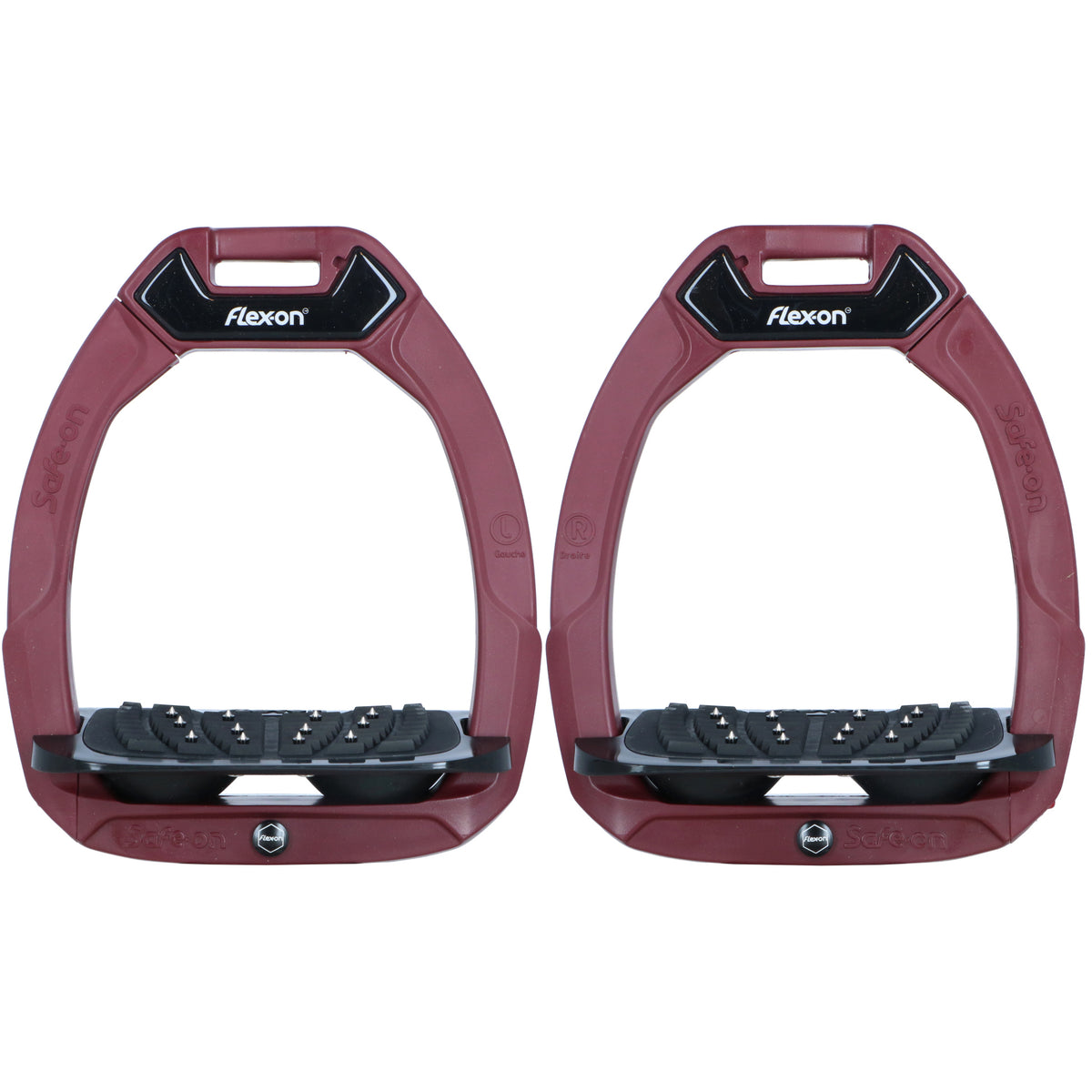 Flex-On Veiligheidsbeugels Safe-On Inclined Ultra Grip Burgundy/Zwart/Zwart