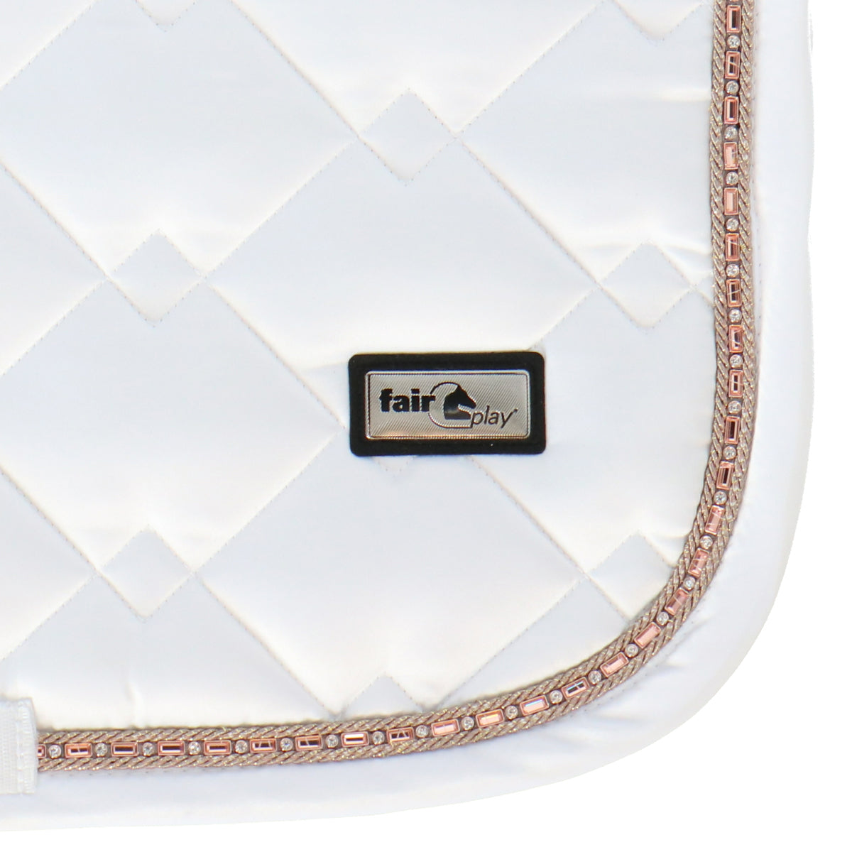 Fair Play Zadeldekje Azuryt Ceramic Rosegold Dressuur Wit