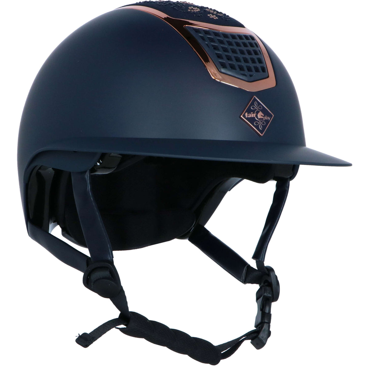 Fair Play Cap Quantinum Chic Rosegold Wide Visor Navy