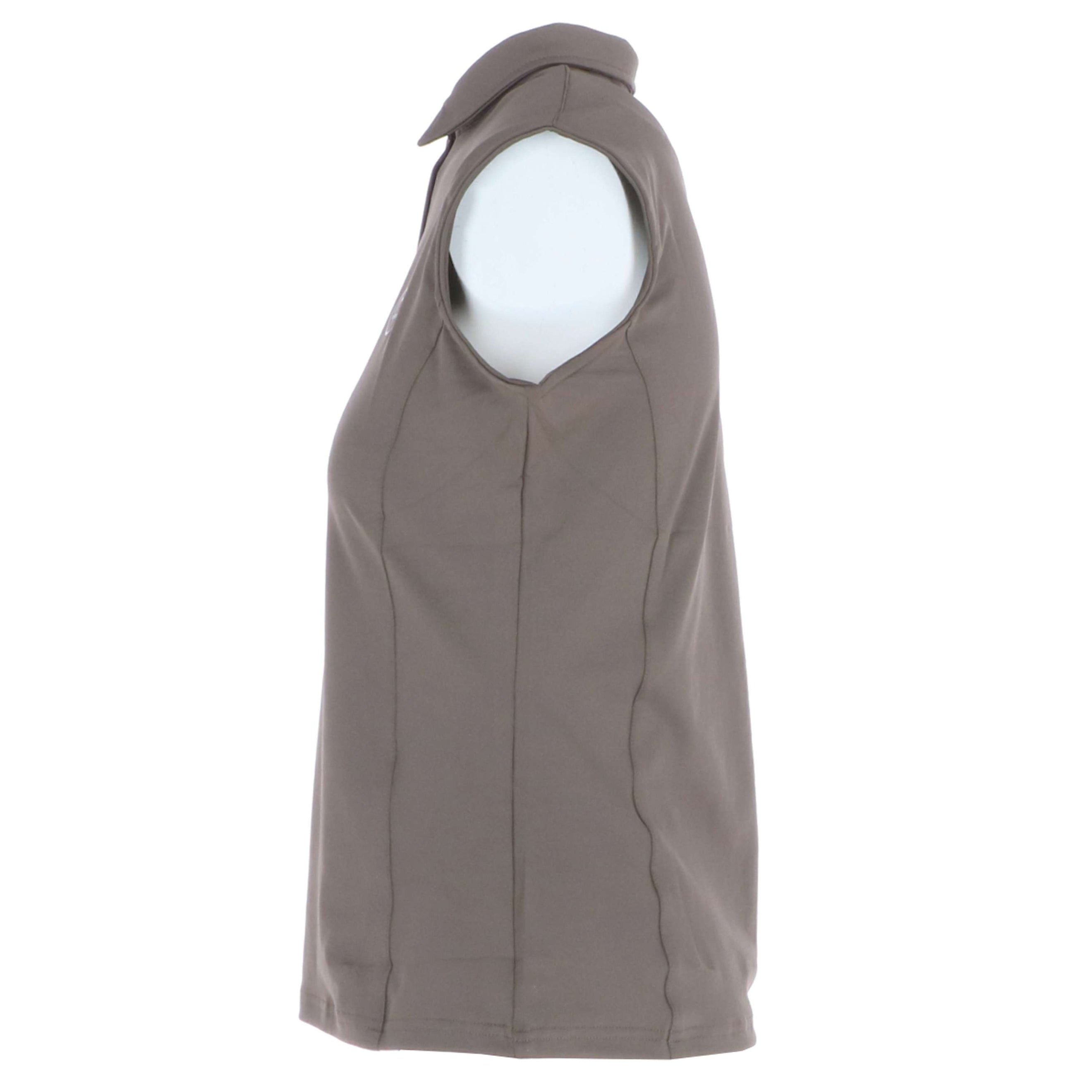 Montar Poloshirt Fiona Mouwloos Mud Montar Poloshirt Fiona Mouwloos Mud