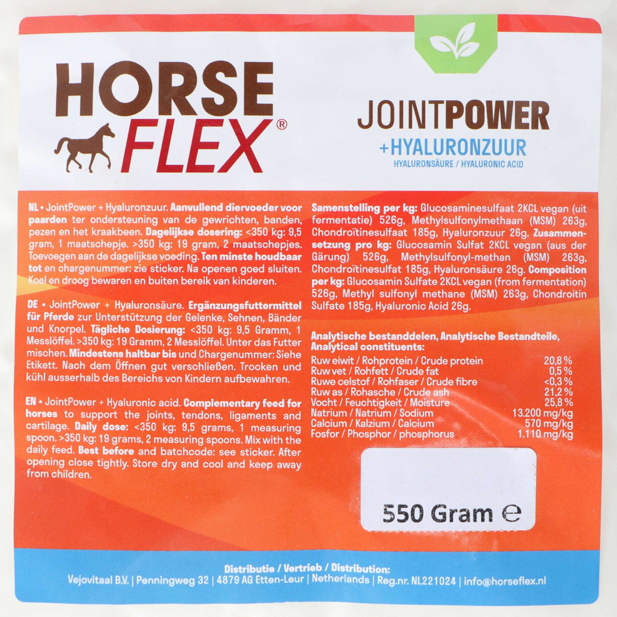 HorseFlex Jointpower + Hyaluronzuur Navul