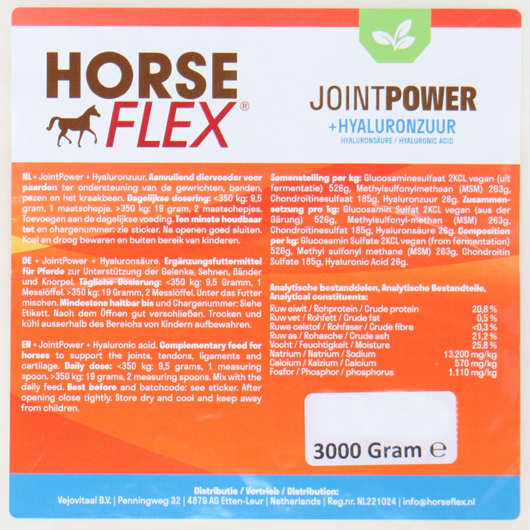 HorseFlex Jointpower + Hyaluronzuur Navul