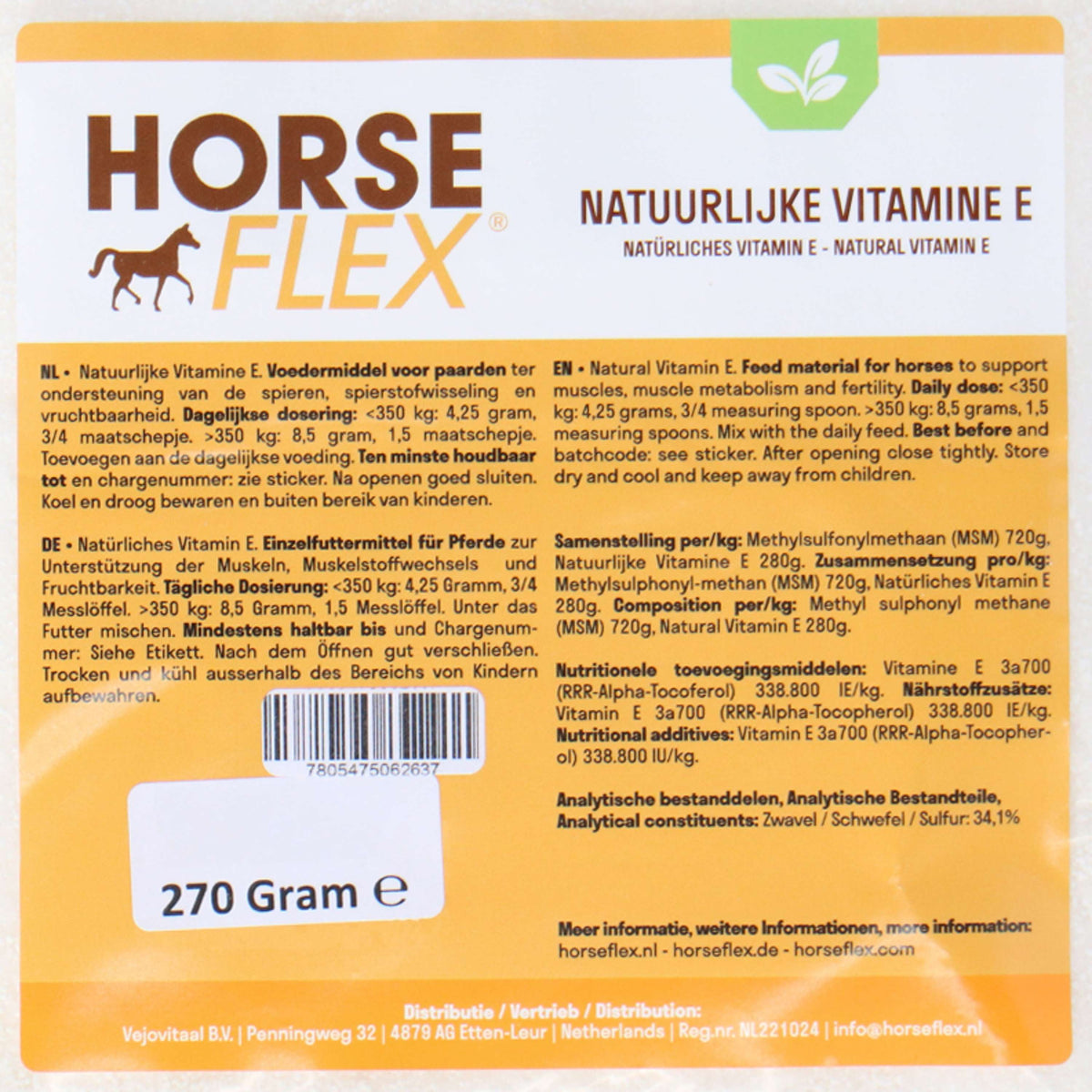 HorseFlex Natuurlijke Vitamine E Navul