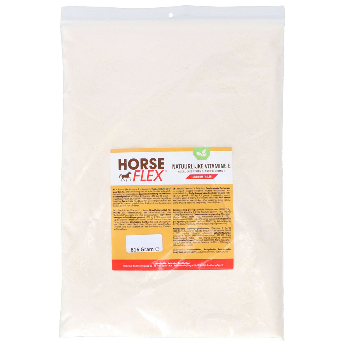 HorseFlex Natuurlijke Vitamine E + Selenium Navul