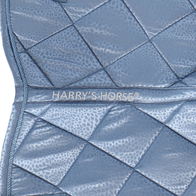 Harry's Horse Zadeldekje Reverso Leopard Veelzijdigheid Staalblauw