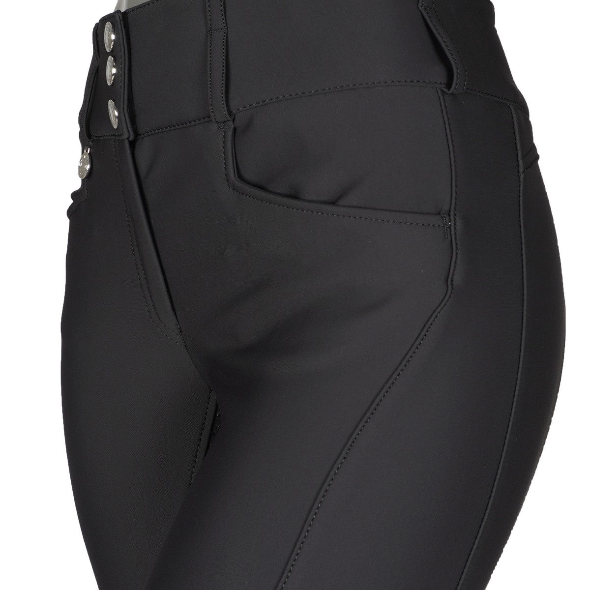 Pikeur Rijbroek Candela Softshell Full Grip Zwart