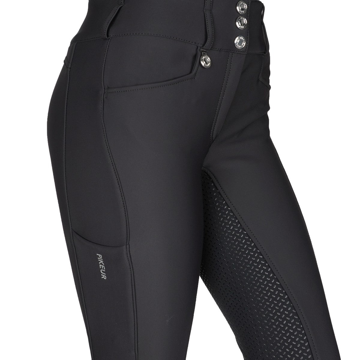 Pikeur Rijbroek Candela Softshell Full Grip Zwart