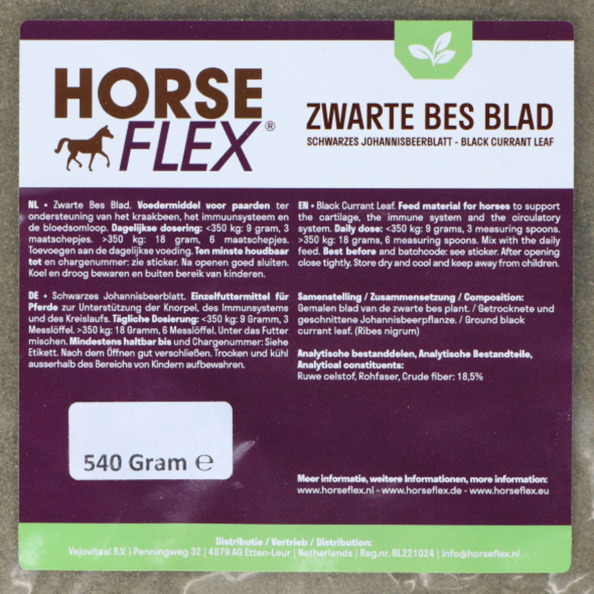 HorseFlex Zwarte Bes Blad Navulling