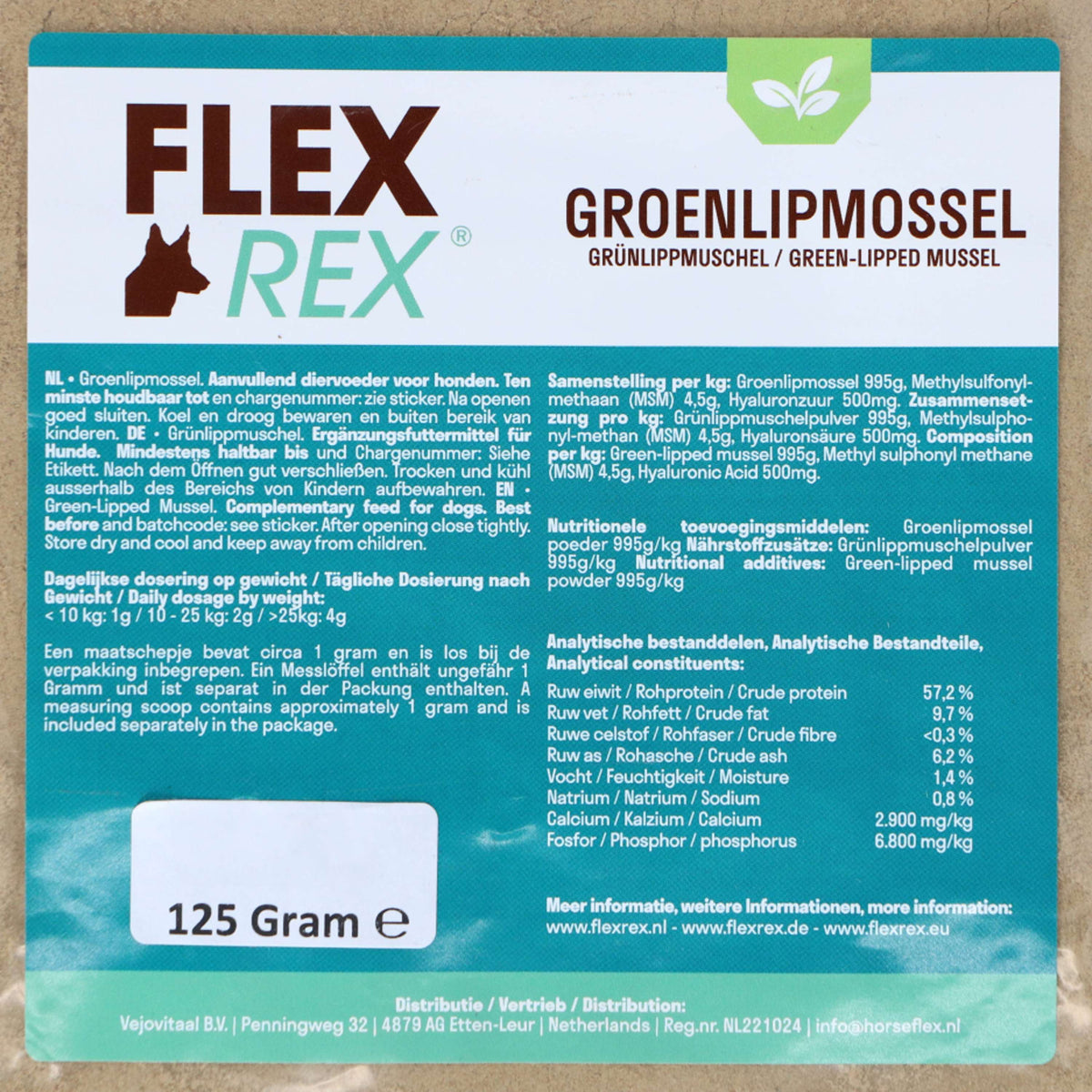 Flexrex Groenlipmossel poeder Navul