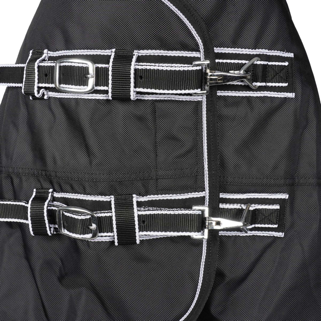 HKM Outdoordeken Premium 1680D 100g met Teddy voering Zwart