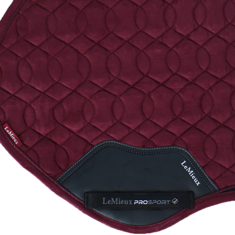 LeMieux Zadeldekje Crystal Suede Springen Burgundy