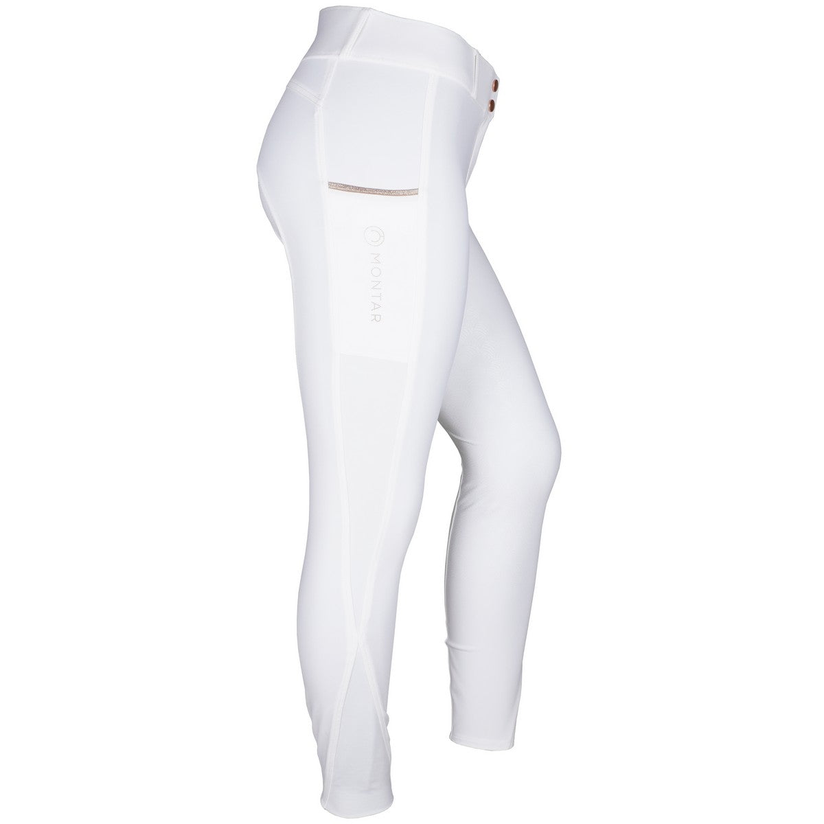 Montar Rijbroek MoSierra Highwaist Full Grip Wit