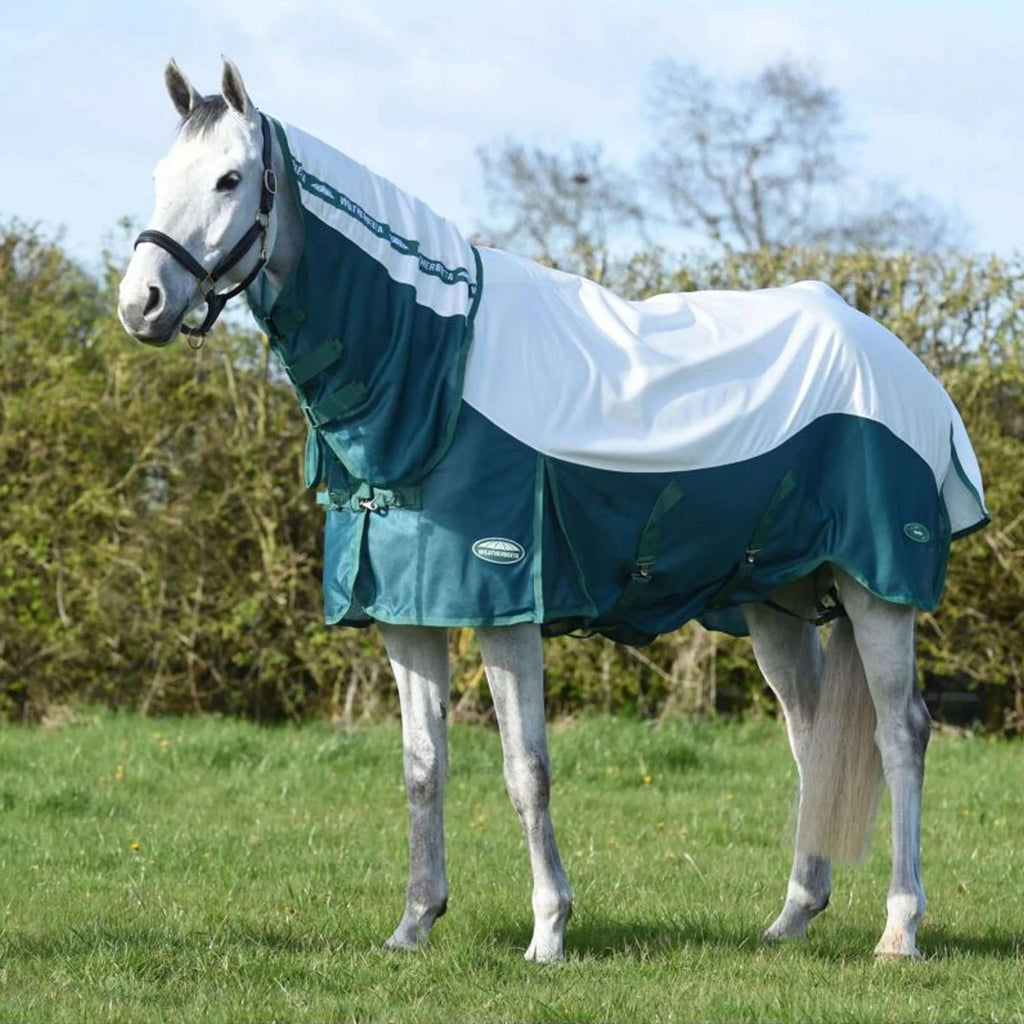 WeatherBeeta Vliegendeken ComFiTec Green-Tec Airflow Mesh Combo Neck White/Dragonfly Blue