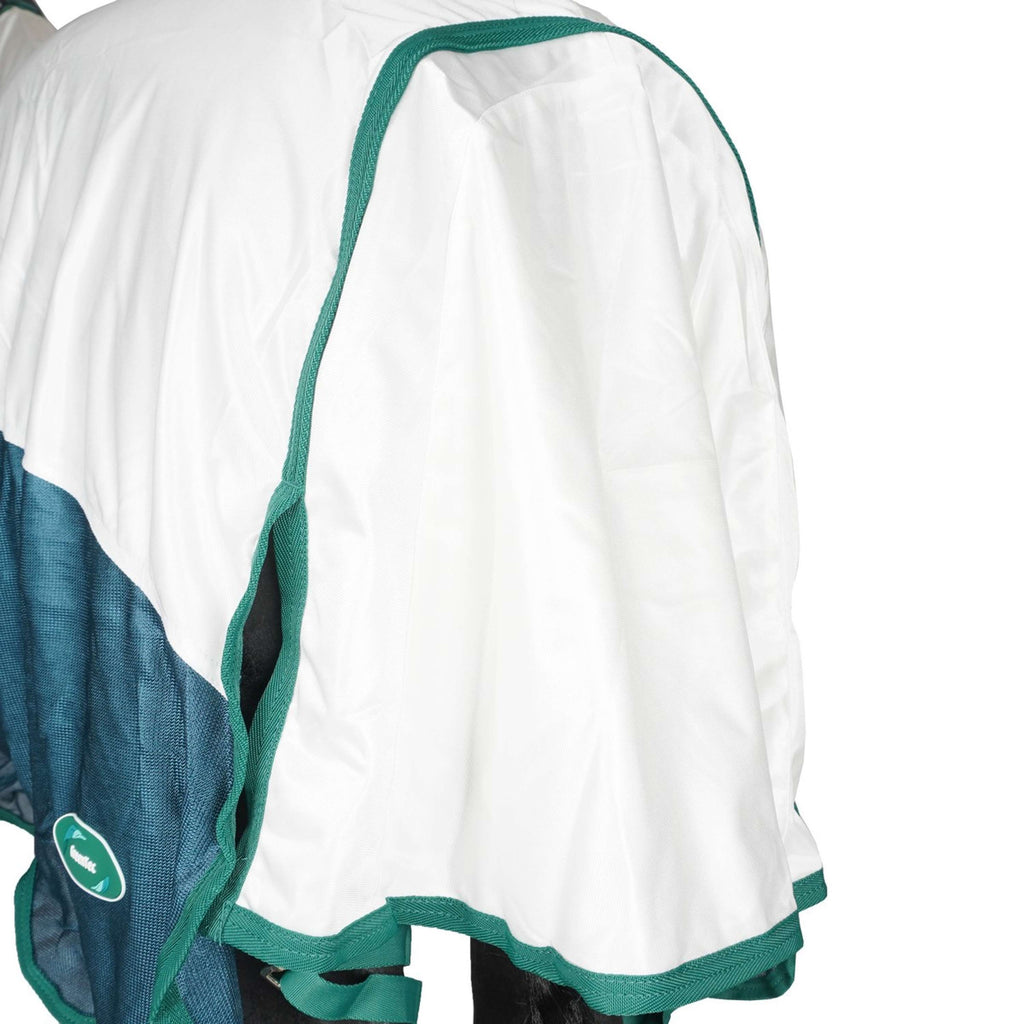 WeatherBeeta Vliegendeken ComFiTec Green-Tec Airflow Mesh Combo Neck White/Dragonfly Blue