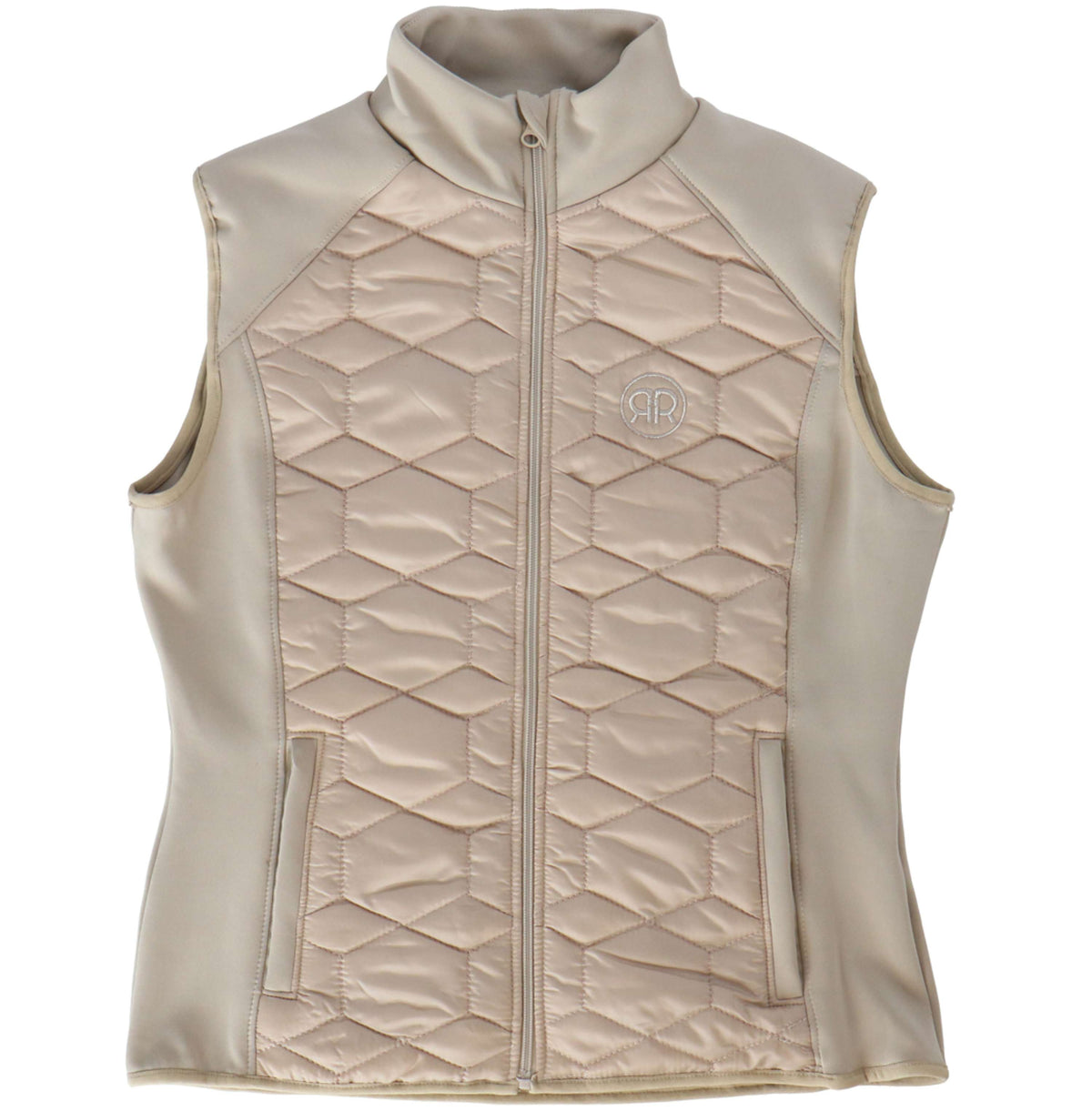 Rebel Bodywarmer Cube Quilted Hybrid Beige