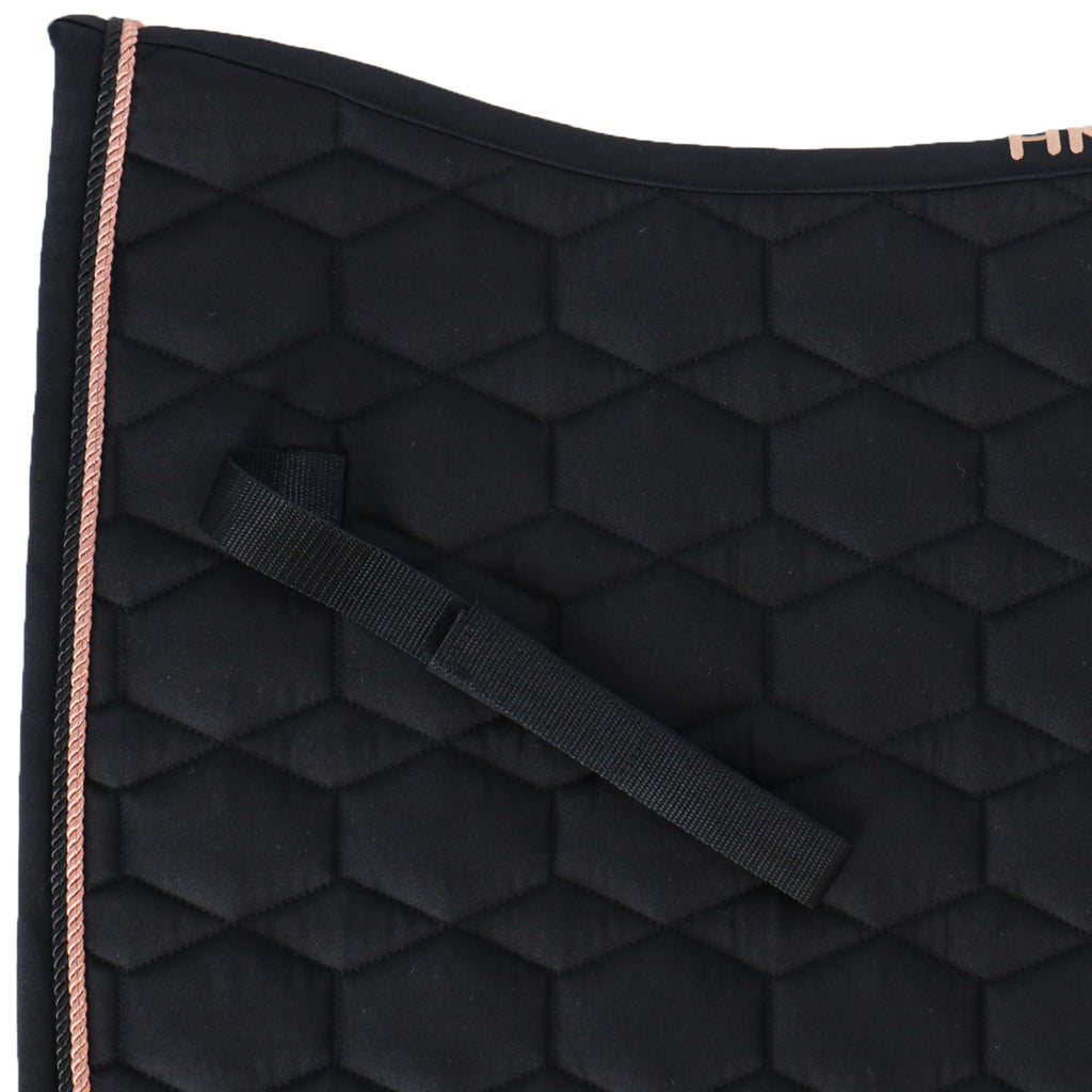 HKM Zadeldekje Rosegold Glamour Dressuur Zwart/Rosegoud