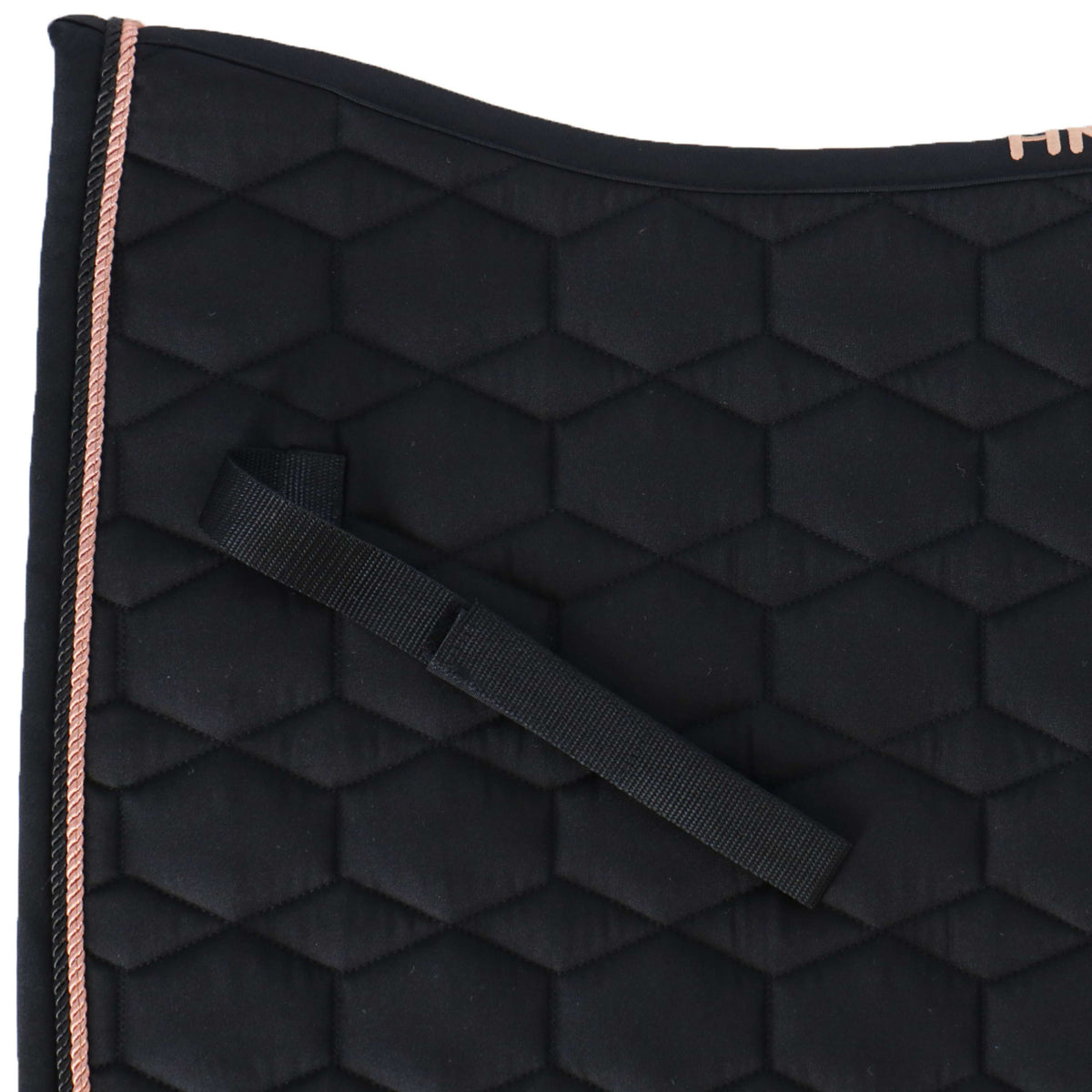 HKM Zadeldekje Rosegold Glamour Dressuur Zwart/Rosegoud