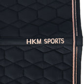 HKM Zadeldekje Rosegold Glamour Dressuur Zwart/Rosegoud
