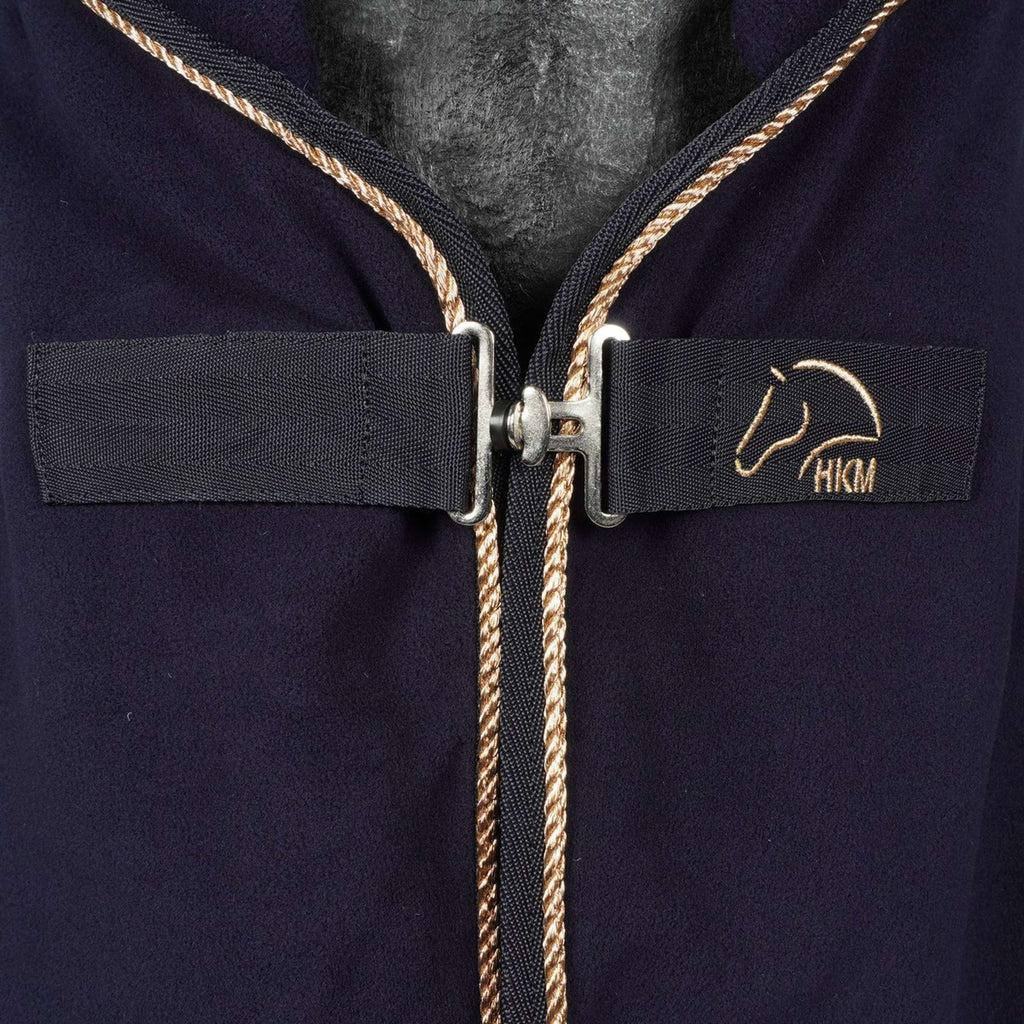 HKM Zweetdeken Rosegold Glamour Donkerblauw/Rosegoud