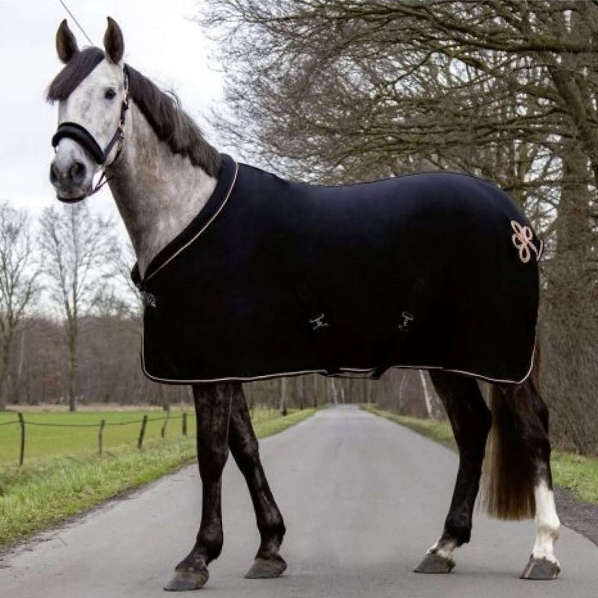 HKM Zweetdeken Rosegold Glamour Zwart/Rosegoud