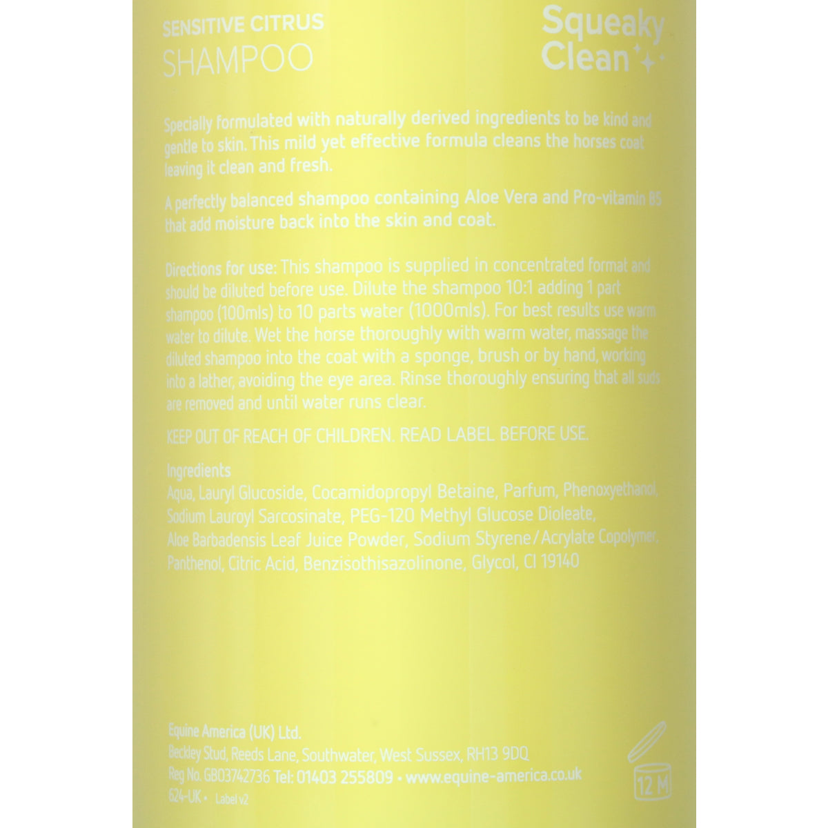 Equine America Shampoo Sensitive Citrus