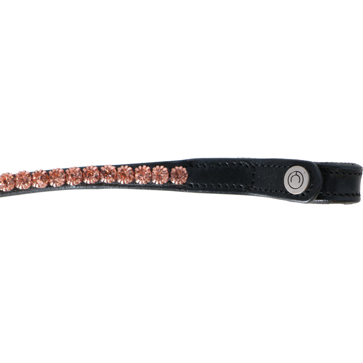 Montar Frontriem Fair Rosegold Crystals Zwart