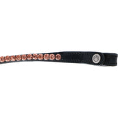 Montar Frontriem Fair Rosegold Crystals Zwart