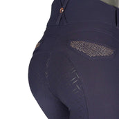 Montar Rijbroek Briella Rosegold Crystals Highwaist Full Grip Navy