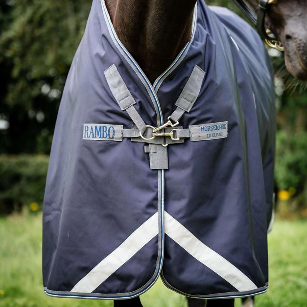 Rambo Optimo Turnout Plus 0g Navy/Thunderstorm Grey
