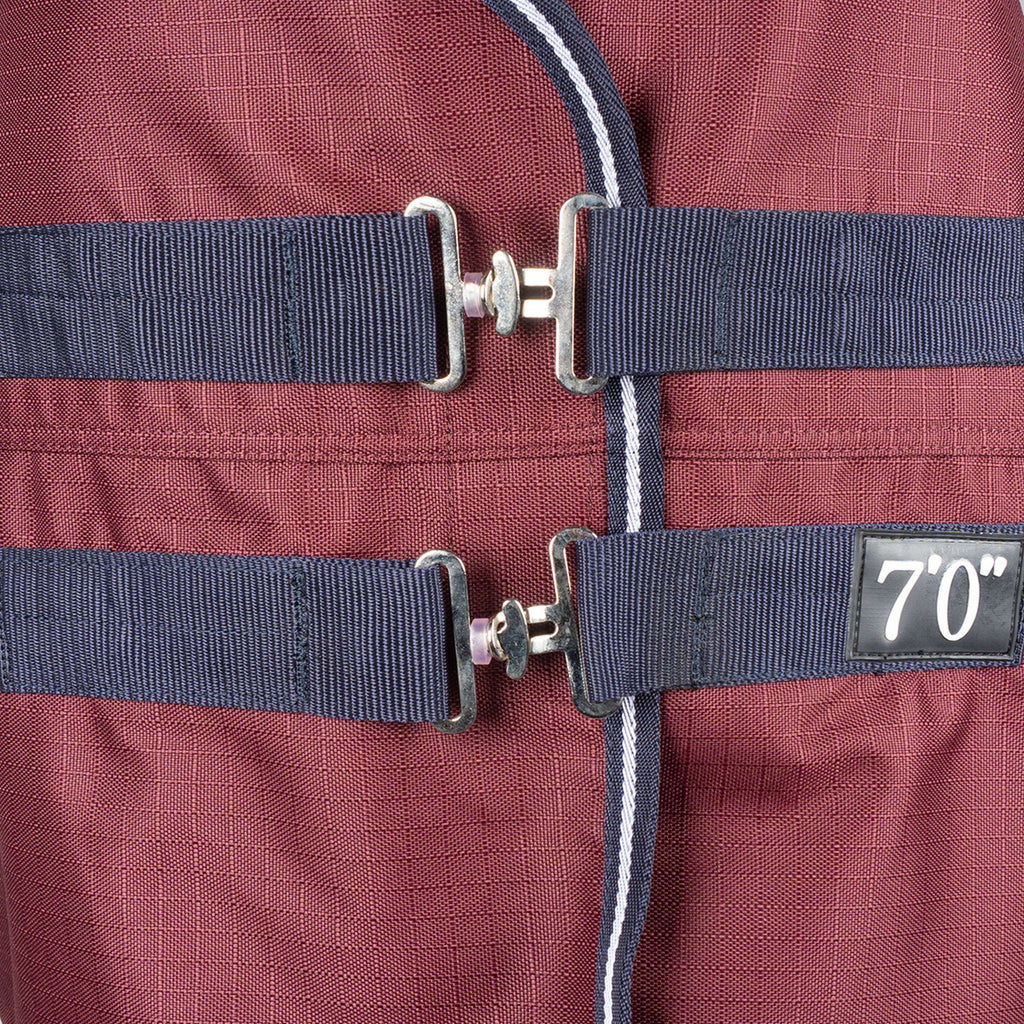 EQUITHÈME Outdoordeken Tyrex 1200D 0g High Neck Burgundy