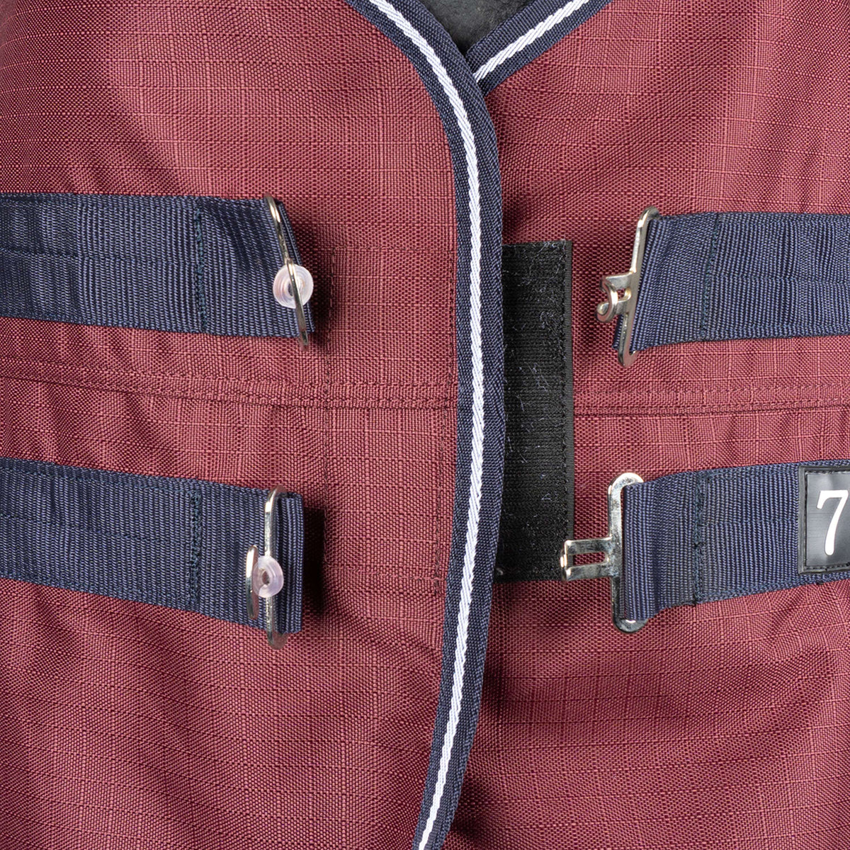 EQUITHÈME Outdoordeken Tyrex 1200D 0g High Neck Burgundy